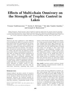 Ecosystems: 682–693 DOI: s10021Effects of Multi-chain Omnivory on the Strength of Trophic Control in Lakes