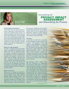 Privacy Impact Assessment  and Streamlining the Process Demystifying the by Margaret Wing,