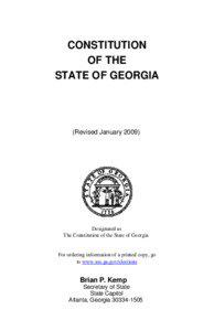 CONSTITUTION OF THE STATE OF GEORGIA