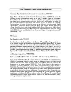 Ronald Inglehart / World Values Survey / Pippa Norris / Value / International Social Survey Programme / Cross-cultural / UNESCO / Democratization / Culture / Sociology / Cultural studies / Science