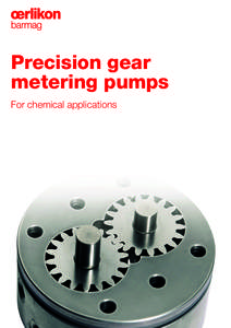Precision gear metering pumps For chemical applications Gear metering pumps
