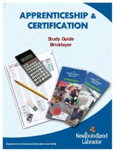 Study Guide Bricklayer Department of Advanced Education and Skills  Apprenticeship and Certification