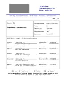 ORAU TEAM Dose Reconstruction Project for NIOSH Oak Ridge Associated Universities I Dade Moeller & Associates I MJW Corporation Page 1 of 27