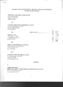 and FIRST ENERGY GENERATION CORP. 76 South Main Street Akron, Ohio[removed]Appellees. NOTICE OF APPEAL