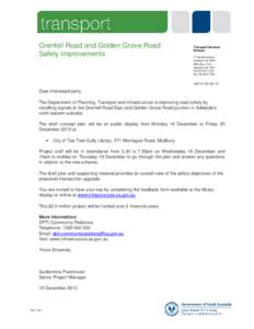 Grenfell Rd and Golden Grove Rd letter to residents