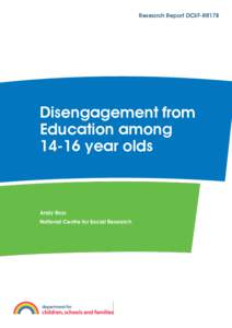 Research Report DCSF-RR178  Disengagement from Education amongyear olds