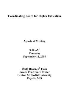 Coordinating Board for Higher Education