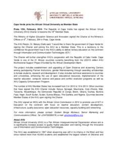 Press Release-Cape Verde Signs AVU Charter