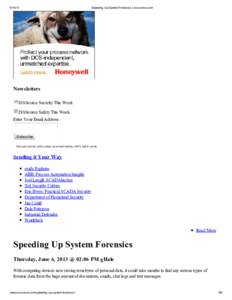 Speeding Up System Forensics | isssource.com Newsletters ISSSource Security This Week