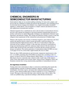 Chemical Engineers and Semiconductors