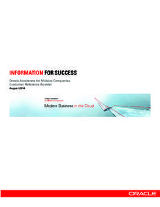 Oracle Accelerate for Midsize Companies Customer Reference Booklet_August 2014