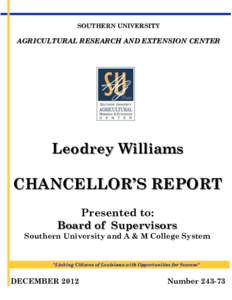 SOUTHERN UNIVERSITY  AGRICULTURAL RESEARCH AND EXTENSION CENTER Leodrey Williams