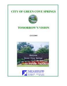 CITY OF GREEN COVE SPRINGS  TOMORROW’S VISION[removed]  TABLE OF CONTENTS