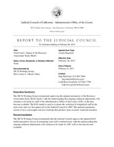Internal Revenue Service / Judicial Council of California / State court / Law / Government / Business / Human resource management / Workload / Law clerk