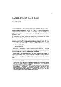 133   EASTER ISLAND LAND LAW 