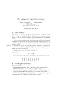 The eucal and euscript packages Frank Mittelbach Rainer Sch¨opf Michael Downes Revised by David M. Jones Version 3.00, [removed]