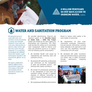 WATER AND SANITATION PROGRAM