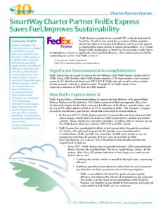 SmartWay Transport Partnership / United States Environmental Protection Agency / Aviation / FedEx Express / Hybrid electric vehicle / Transport / Express mail / FedEx