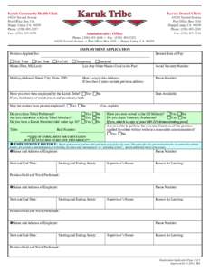 Microsoft Word - Employment Application Revised[removed]doc