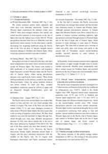 3. Annual summaries of the climate system in[removed]observed a new national temperature of 40.9°C[removed]Climate in Japan