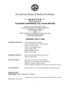 Federation of State Medical Boards / Nevada State Board of Medical Examiners / Nevada