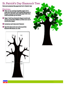 HomeroomMom.com shamrock tree printable