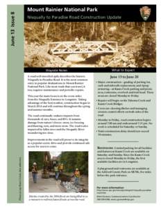 June 13 Issue 8  Mount National ParkPark MountRainier