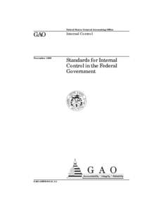 United States General Accounting Office  GAO Internal Control