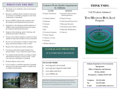 Water / Total maximum daily load / Clean Water Act / Nonpoint source pollution / Surface runoff / Stormwater / Pollutant / Water quality / Urban runoff / Water pollution / Environment / Earth