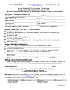 Microsoft Word - Enrollment and Degree Verification Form[removed]