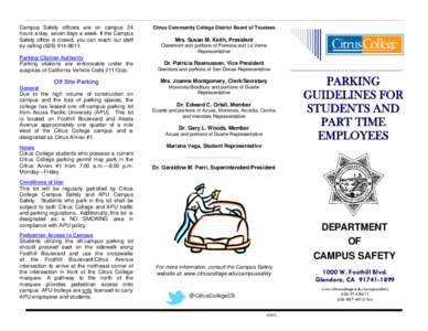 Parking / Covina / Azusa-Citrus / Citrus College / Park and ride / Parking violation / Double parking / Transport / Land transport / Road transport