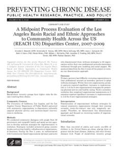 VOLUME 8: NO. 5, A112  SEPTEMBER 2011 COMMUNITY CASE STUDY  A Midpoint Process Evaluation of the Los