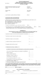 STATE OF NORTH DAKOTA APPLICATION FOR PROPERTY TAX CREDIT FOR SENIOR CITIZENS AND DISABLED PERSONS FOR THE YEAR[removed]Rev[removed])