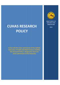 Microsoft Word - CUHASRESEARCH POLICY_26