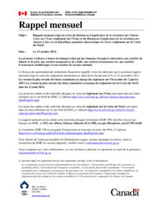 [removed]Rappel mensuel (règlement sur l’Iran et règlement sur la Corée du Nord)