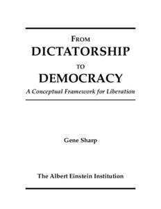 FROM  DICTATORSHIP TO  DEMOCRACY
