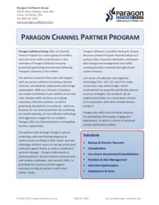 Paragon Software Group[removed]Alton Parkway, Suite 400 Irvine, CA 92618, USA Tel[removed]www.paragon-software.com