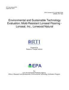 RTI International/EPA September 2010 EPA Contract EP-C[removed]TO56 NRMRL-RTP-460