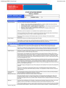 HHSEM-State-SITREP 15 Feb 2014.pdf  DOH[removed]STATE SITUATION REPORT 1800 hrs, [removed]