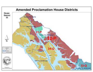 House District 32 Amended Proclamation House Districts Skagway Municipality