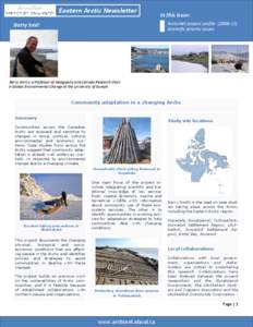ArcticNet’s  Eastern Arctic Newsletter In this issue: ArcticNet project profile[removed])