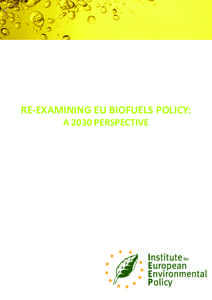 RE-EXAMINING EU BIOFUELS POLICY: A 2030 PERSPECTIVE This release is part of the Biofuels ExChange initiative. For further information visit our Biofuel ExChange website.