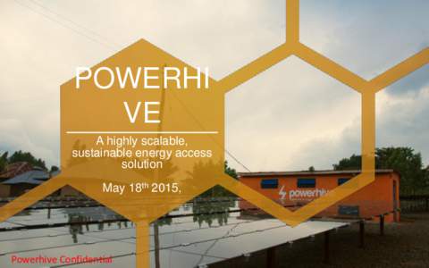 POWERHI VE A highly scalable, sustainable energy access solution