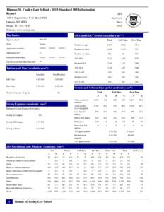 Thomas M. Cooley ABA Consumer Information Standard 509 Report