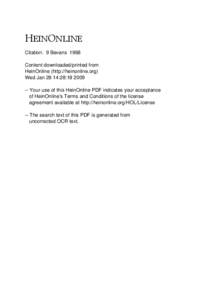 +(,121/,1( Citation: 9 Bevans 1968 Content downloaded/printed from HeinOnline (http://heinonline.org) Wed Jan 28 14:28:[removed]Your use of this HeinOnline PDF indicates your acceptance