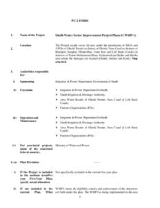 PC-1 FORM  1. Name of the Project