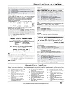 Blumberg Law Forms catalog