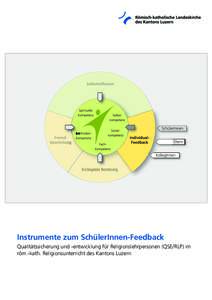 Instrumente zum SchülerInnen-Feedback Qualitätssicherung und -entwicklung für Religionslehrpersonen (QSE / RLP) im röm.-kath. Religionsunterricht des Kantons Luzern Das Instrument zum SchülerInnen-Feedback dien