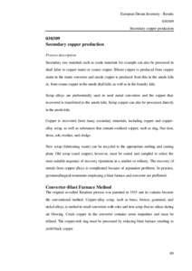 European Dioxin Inventory - Results[removed]Secondary copper production[removed]Secondary copper production