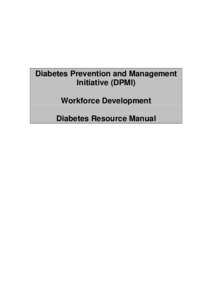 Diabetes Prevention and Management Initiative (DPMI)